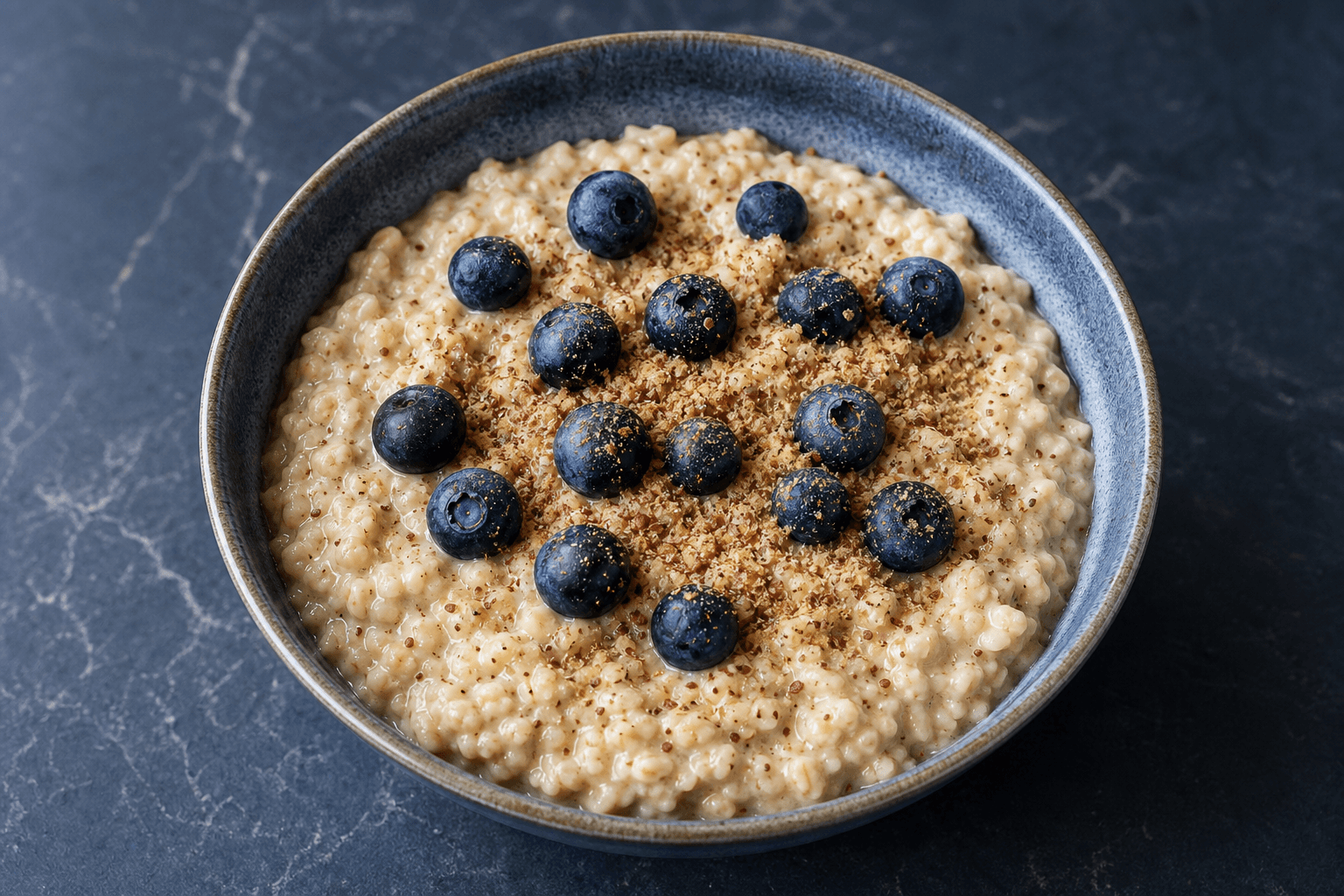 Pea Protein Oatmeal, prepared and ready to serve