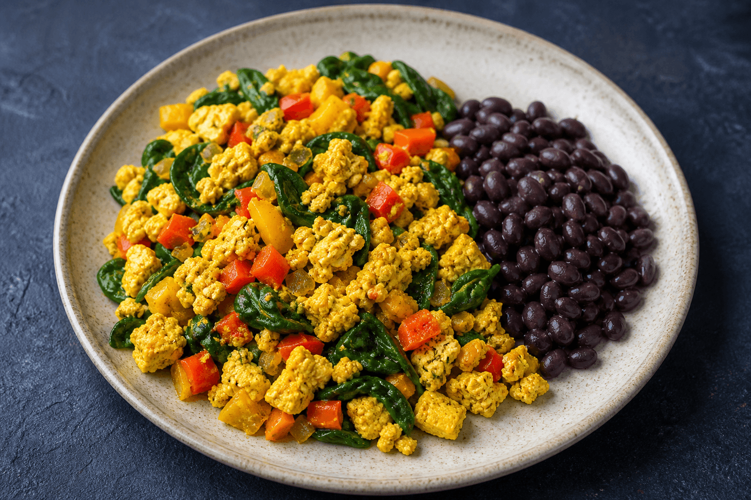 Tofu Breakfast Scramble, prepared and ready to serve